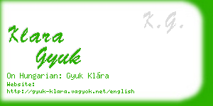 klara gyuk business card
